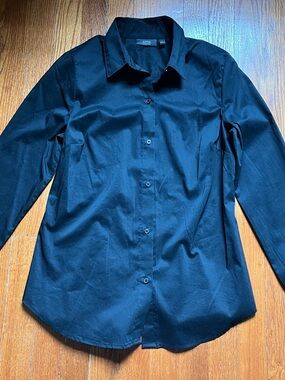 APT. 9 Black Button-Up Collared Shirt
